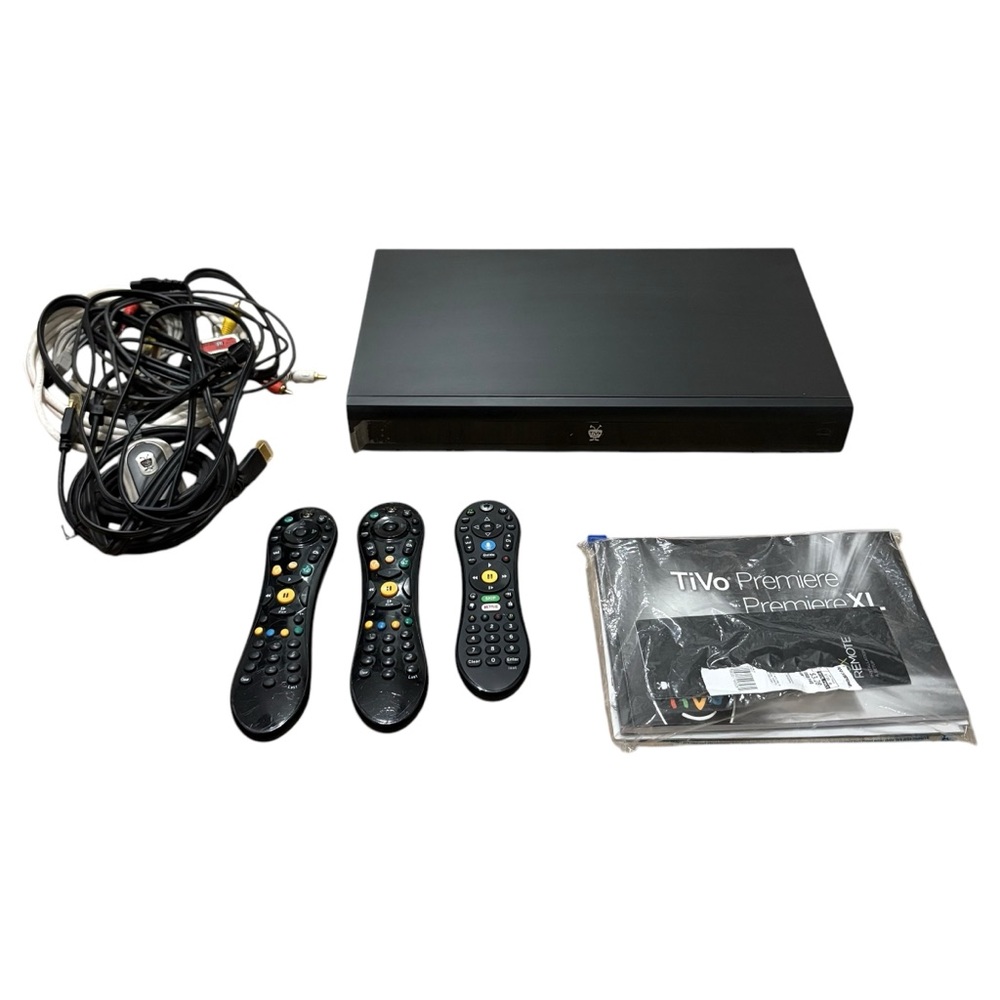 TiVo Premiere Series4 TCD746320 with 3 Remotes, Cables, & Manuals